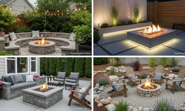 backyard fire pit ideas landscaping