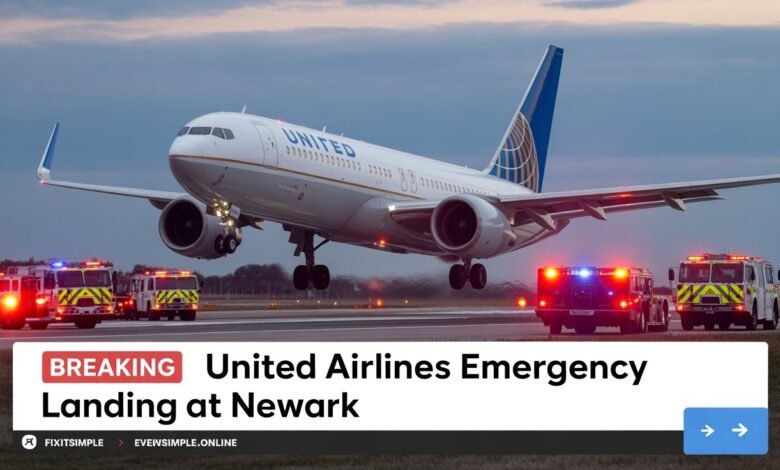 United Airlines Emergency Landing Newark