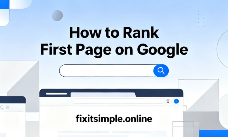 How to rank first page on Google